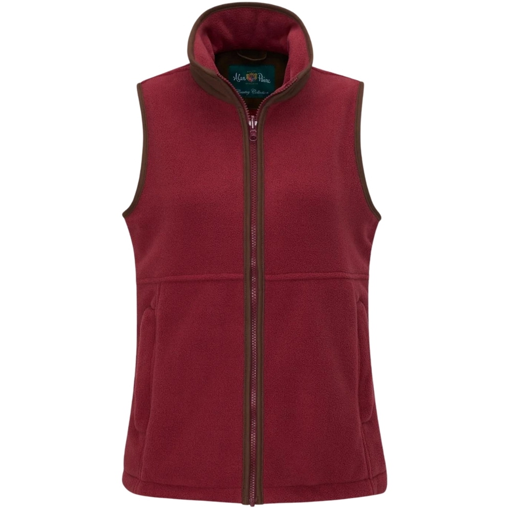 Alan Paine Womens Alysham Fleece Weste AYLLWCT - Cranberry